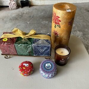 Decorative Candle Set with Holder